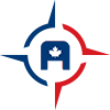 Accurate Logistics compass icon with A symbol