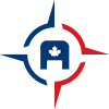 Accurate Logistics compass icon with A symbol