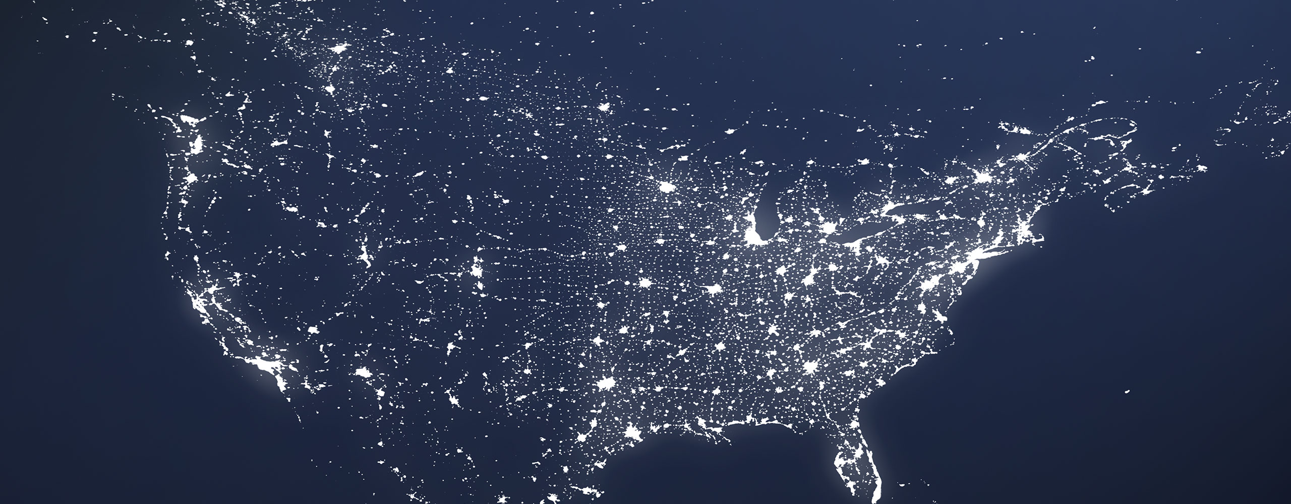 Zoomed out North American map highlighting Accurate Logistics USA LTL service coverage